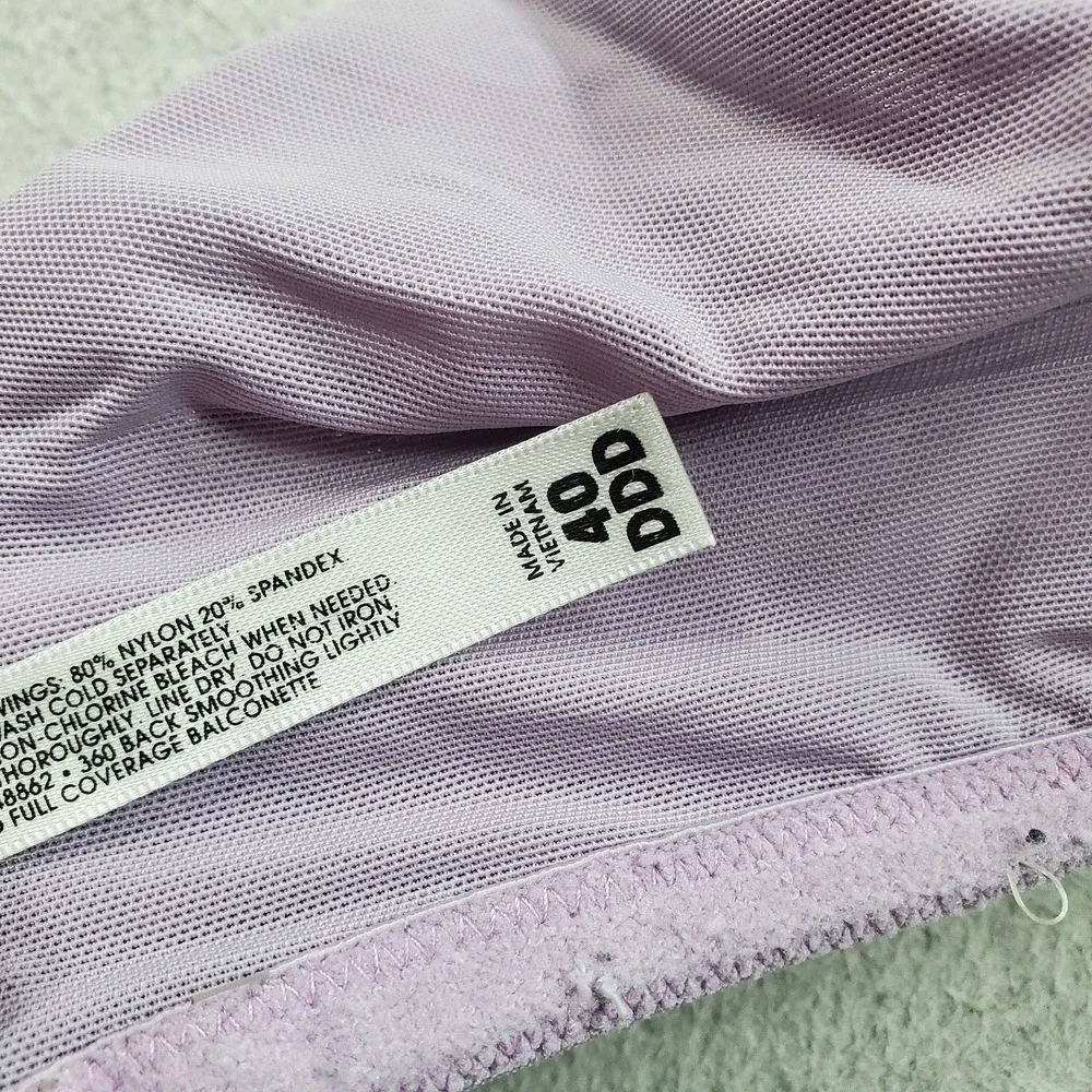 Torrid Curve Women Bra 40DDD Purple Floral Full Coverage Balconette READ